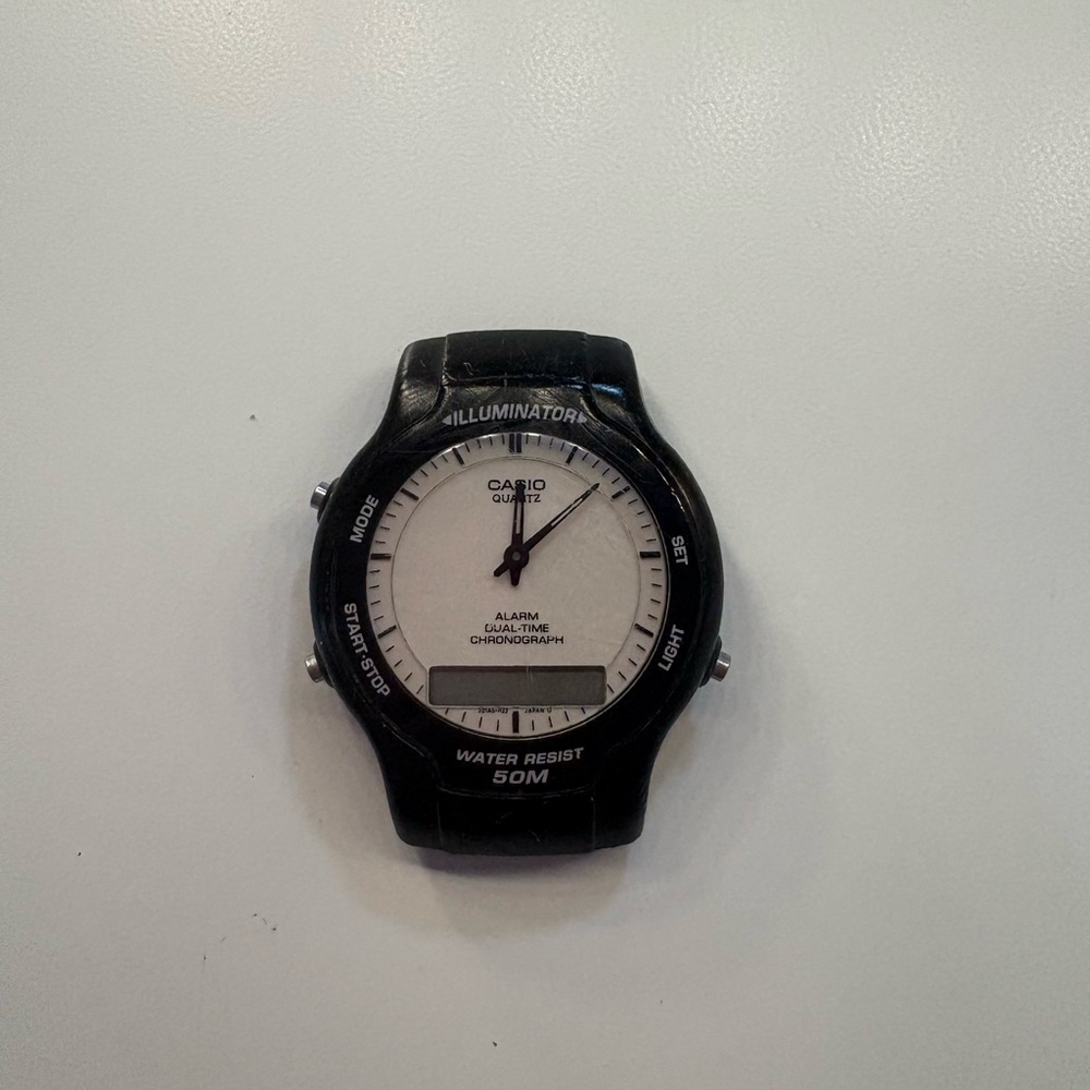Casio Black and White chronograph 1737